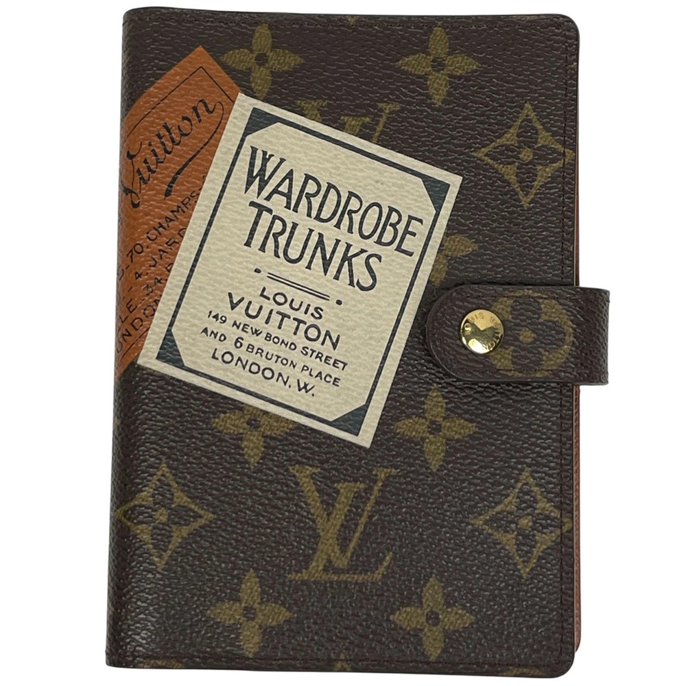 Louis Vuitton Agenda Label Collection Notebook Book Cover Monogram Brown